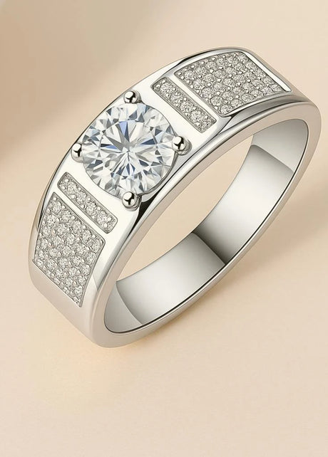 mens moissanite jewelry