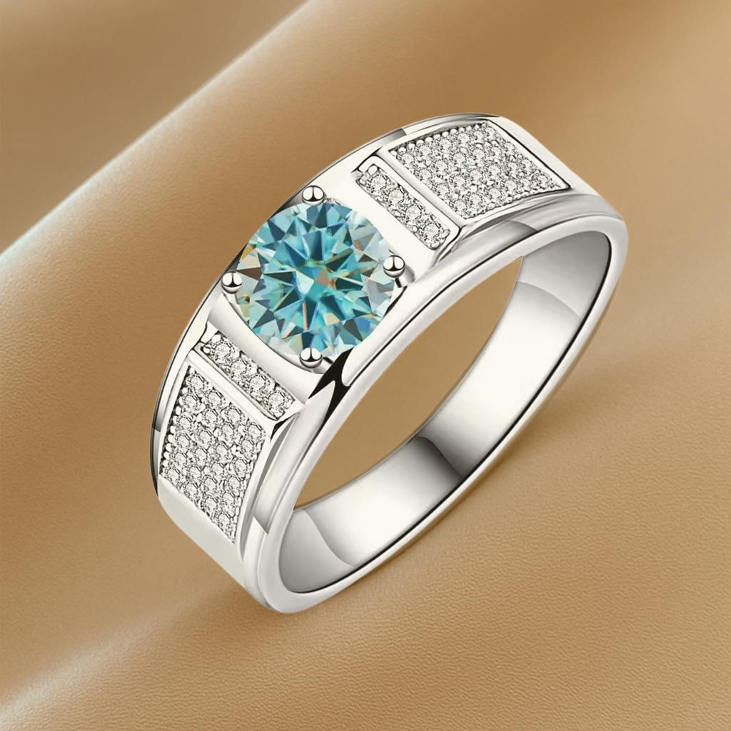 Moissanite Diamond Engagement Wedding Ring For Men
