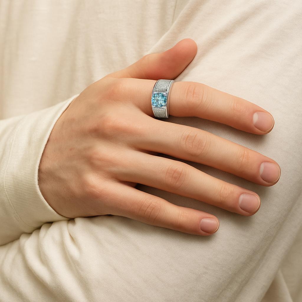 Moissanite Diamond Engagement Wedding Ring For Men
