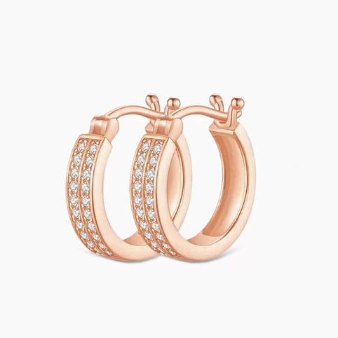 Moissanite Hoop Earrings