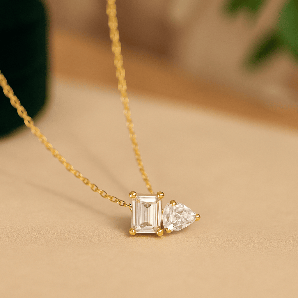 S925 Sterling Silver Moissanite Pendant Necklace