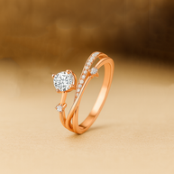 S925 Sterling Silver Four Claw Moissanite Ring for Women
