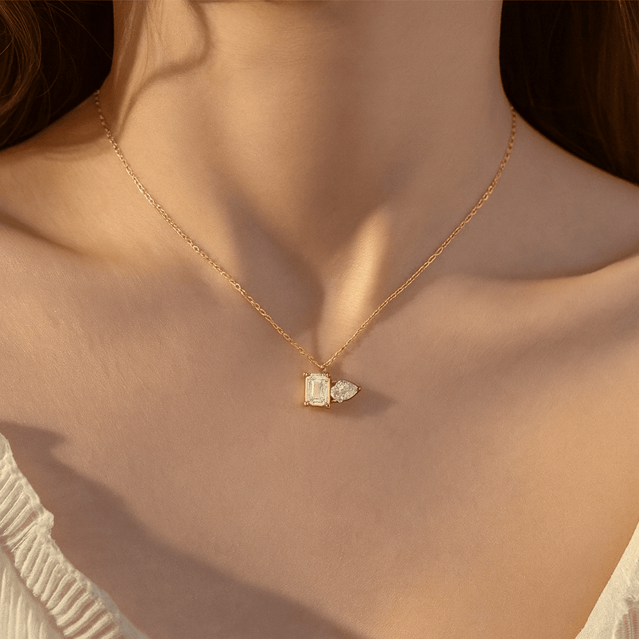 S925 Sterling Silver Moissanite Pendant Necklace