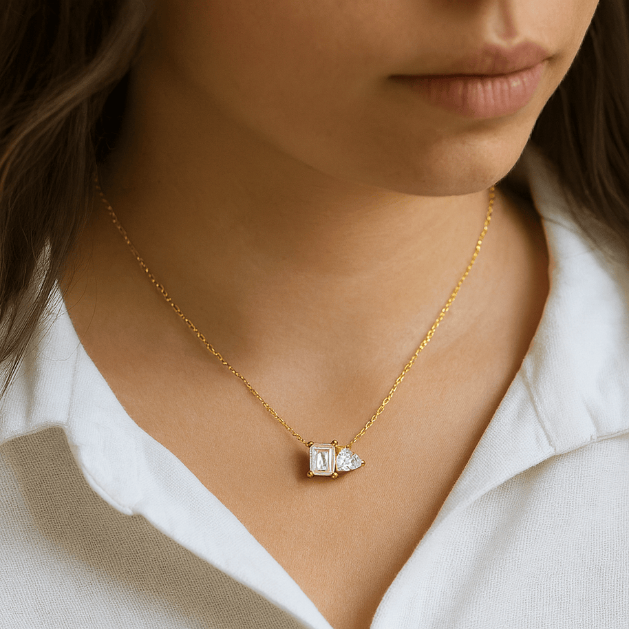 S925 Sterling Silver Moissanite Pendant Necklace
