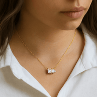 S925 Sterling Silver Moissanite Pendant Necklace