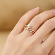 S925 Sterling Silver Four Claw Moissanite Ring for Women