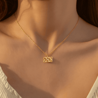 S925 Sterling Silver Moissanite Diamond Gold Plated Women's Necklace