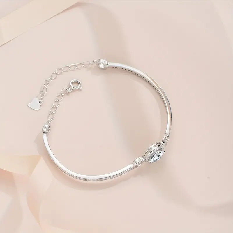 1ct Moissanite Bracelet – 925 Pure Silver Jewelry