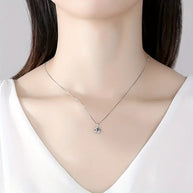 Moissanite Pendate & Chain  925 Sterling Silver