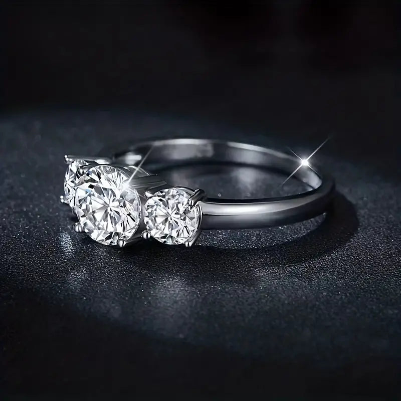 Moissanite 4 Carat Ring - 925 Sterling Silver