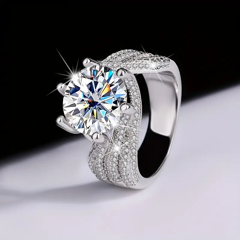 Moissanite 5 Carat Ring - 925 Sterling Silver