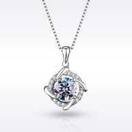 925 Silver 0.8ct Moissanite Windmill Necklace