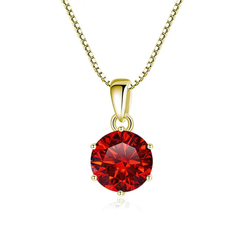 Moissanite Pendant & Chain - Gold Plated