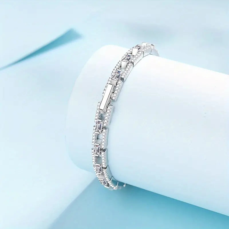 3ct Sterling Silver Moissanite Bracelet