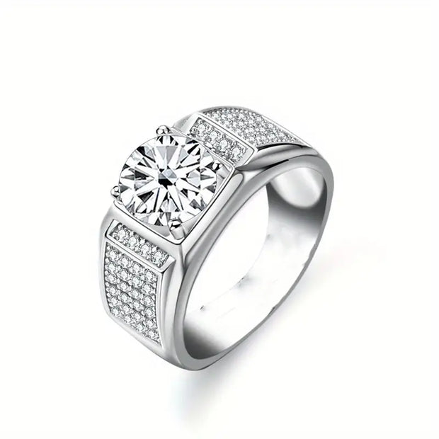 Moissanite 1 Carat Ring – 925 Sterling Silver