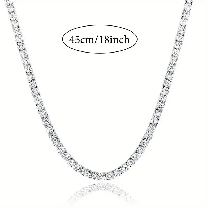 30 Carat Moissanite Pendant on 925 Sterling Silver Chain