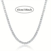 30 Carat Moissanite Pendant on 925 Sterling Silver Chain