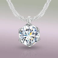 1CT Moissanite Necklace For Women