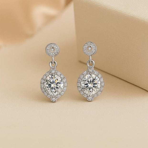 S925 Silver Moissanite Earrings for Women Wedding Jewelry