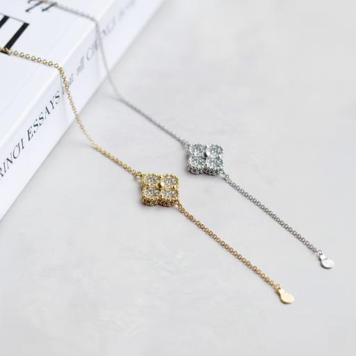 925 Sterling Silver Moissanite Bracelet Luxury Style