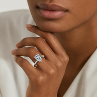 S925 Moissanite White Gold Diamond Ring