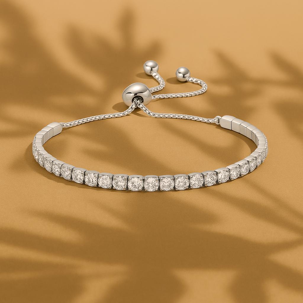 925 Sterling Silver Moissanite Bracelet For Women