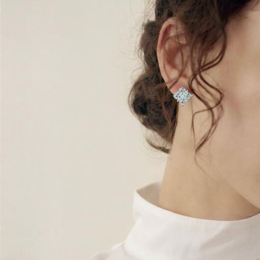 925 Sterling Silver Engagement Moissanite Stud Earrings for Women