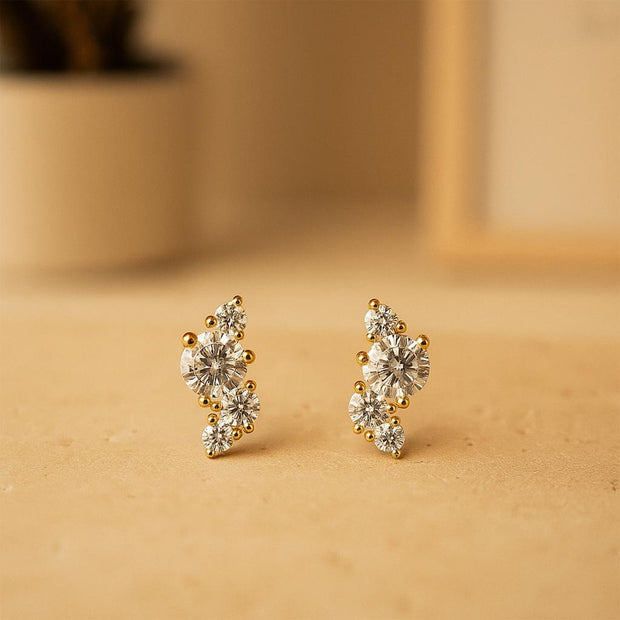 925 Sterling Silver Moissanite Stud Earrings for Men & Women