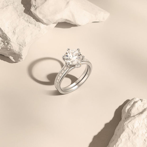 925 Sterling Silver High-quality Engagement Ring