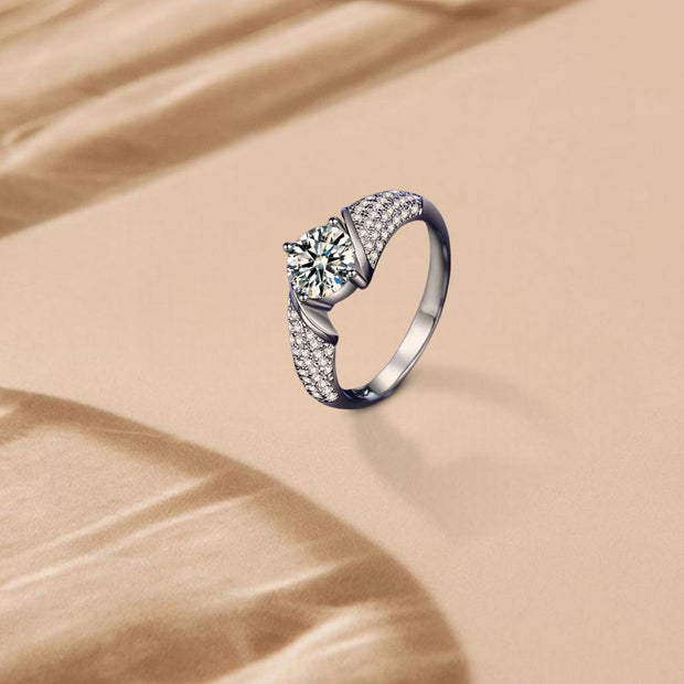 925 Silver Moissanite for  High-quality Engagement Ring
