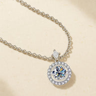 S925 Sterling Silver Moissanite Pendant For Women