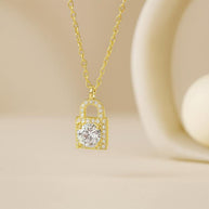 925 Sterling Silver Moissanite Necklace For Women