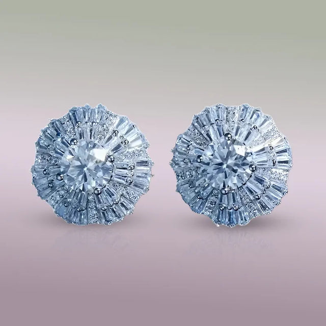 1 Carat Moissanite Earrings – 925 Sterling Silver (2pcs)