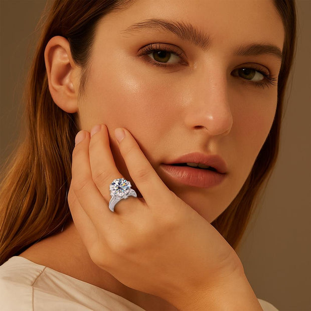 S925 Silver Classic Moissanite Trendy Design Paw  Ring For Women