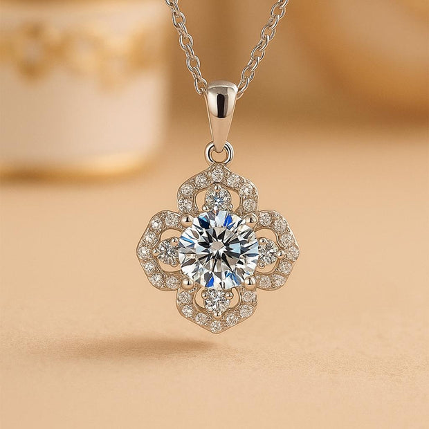 925 Sterling Silver Pendant Necklace Moissanite Jewelry