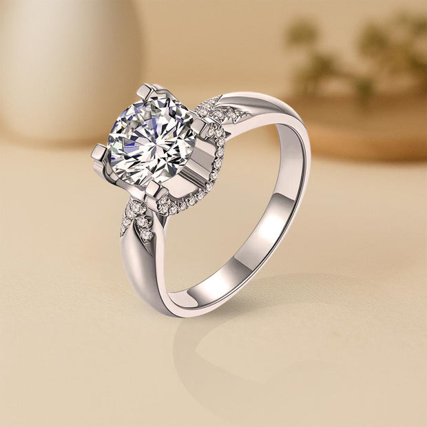 Moissanite Diamond 925 Sterling Silver Ring For Woman
