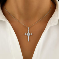 925 Silver Moissanite Pendant Diamonds Necklace