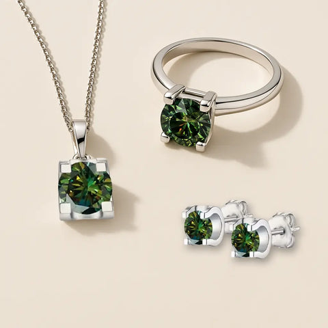 4pc Moissanite Jewelry Set
