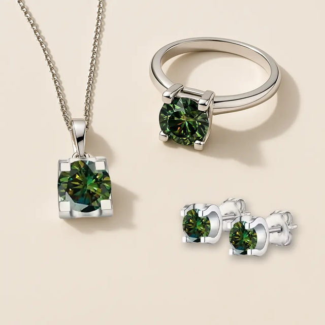 4pc Moissanite Jewelry Set