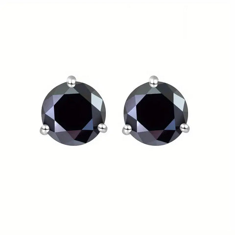 925 sterling silver moissanite stud earrings
