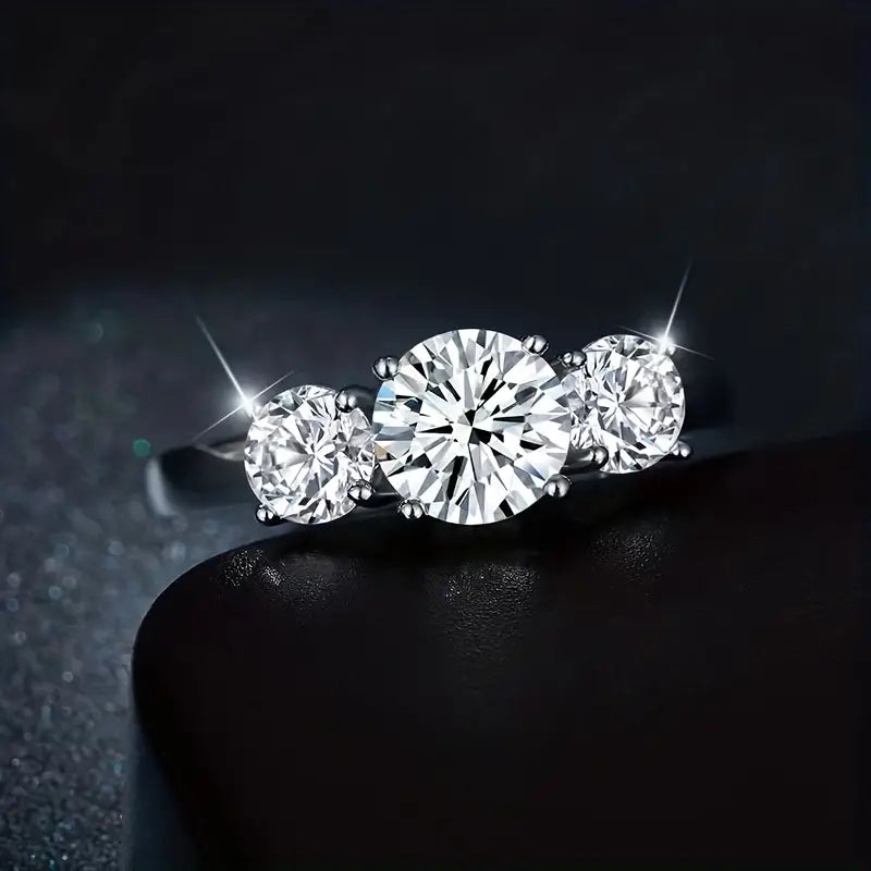 Moissanite 4 Carat Ring - 925 Sterling Silver