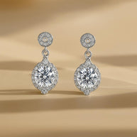 S925 Silver Moissanite Earrings for Women Wedding Jewelry