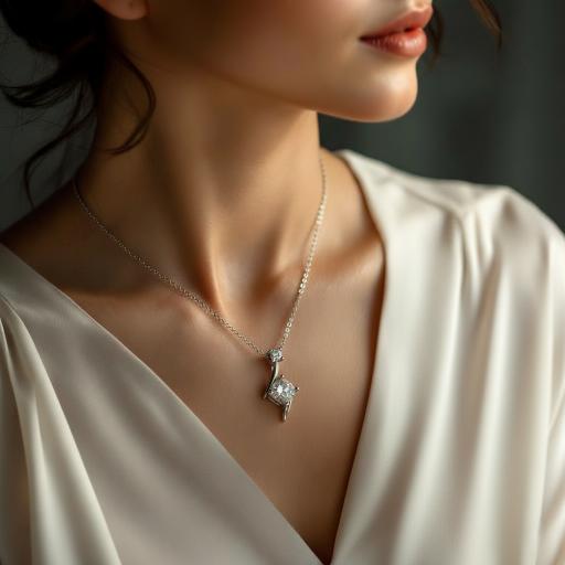 s925 Sterling Silver Moissanite Lighting Star Necklace