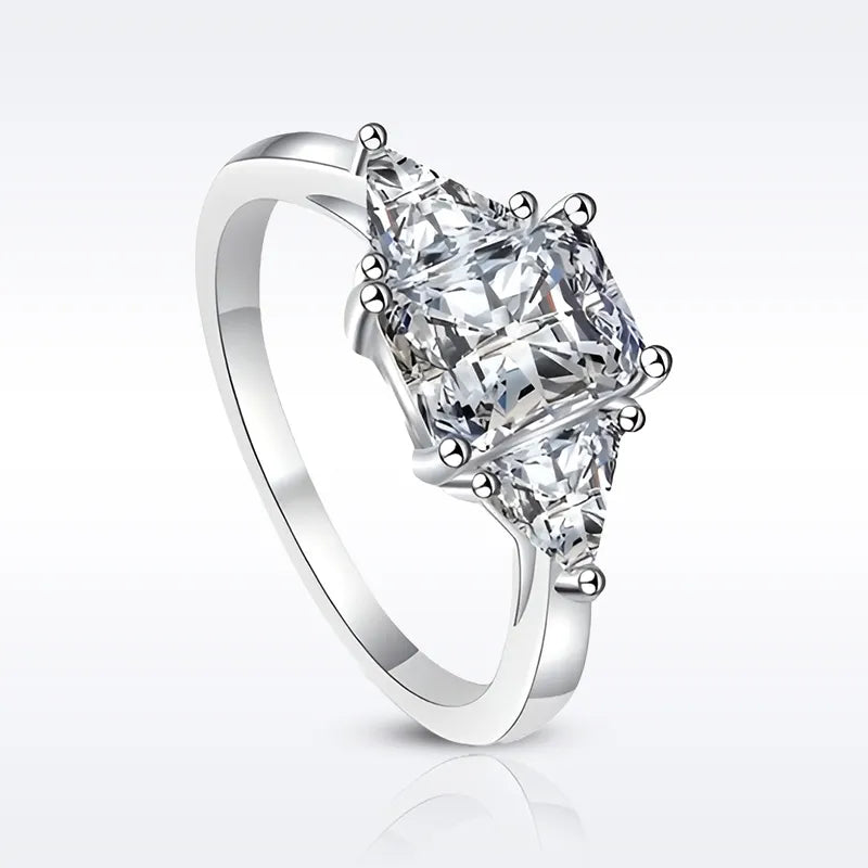 2 Carat Moissanite Ring in 925 Sterling Silver