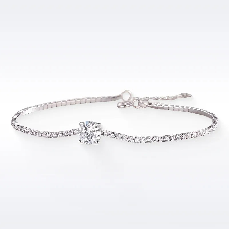 Moissanite Tennis Bracelet - 925 Sterling Silver