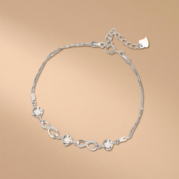 925 Sterling Silver Moissanite Bracelet For Women