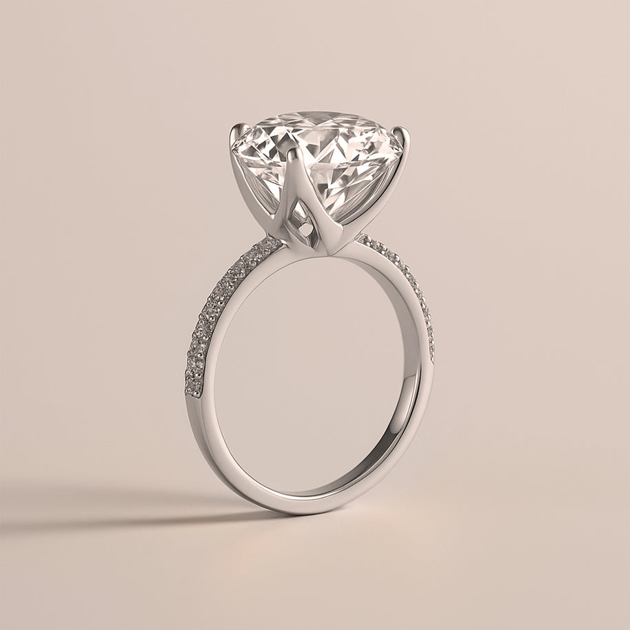925 Sterling Silver Moissanite Ring Plated Women's Wedding Jewelry