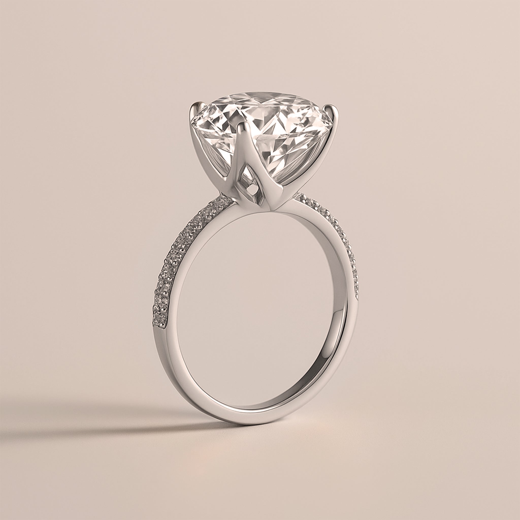 925 Sterling Silver Moissanite Ring Plated Women's Wedding Jewelry