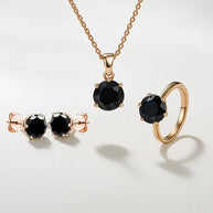 4pc Moissanite Set – Necklace, Ring & Earrings in 925 Silver