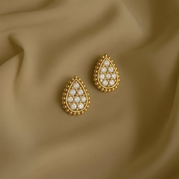 S925 Sterling Silver Moissanite Exquisite Water Drop Stud Earrings for Women